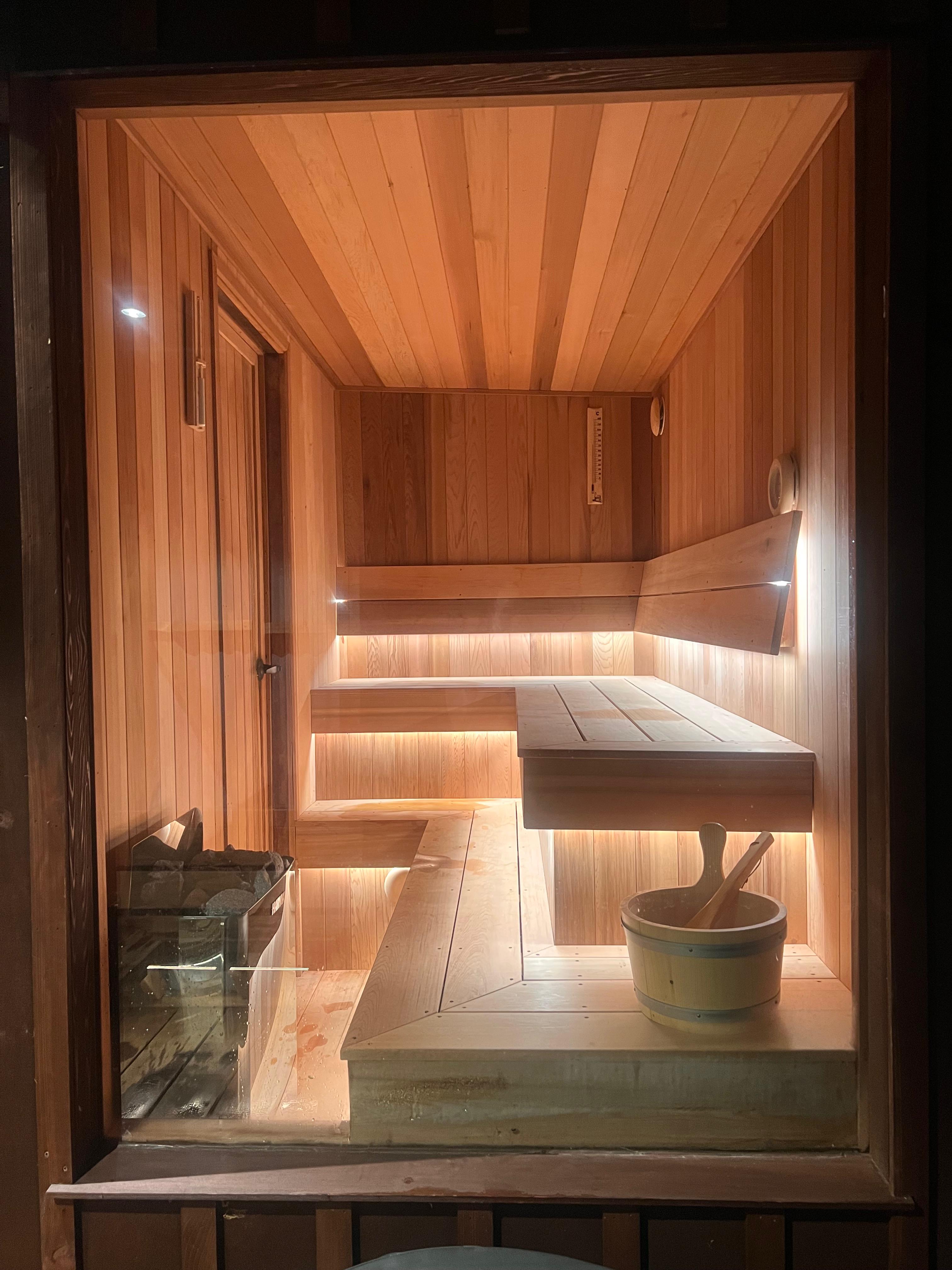 Sauna LED lighting installation by Voltix